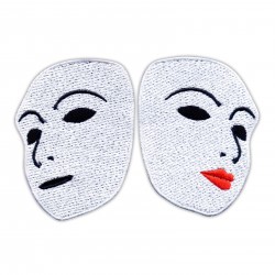 Set of feminine and male theater patches
