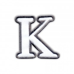 Letter K - white
