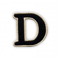 Letter D - black