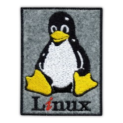 Linux Operating System - Tux, grey background