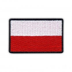 Flag of Poland 5.5 x 3.5 cm (black border)