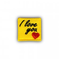 I love you - yellow note - 1"