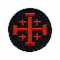 Jerusalem cross - black and red