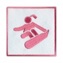 Pink Snowboard - Boarder Girl - Logo