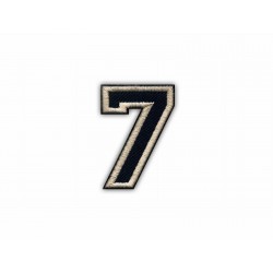 The digit 7 - black