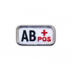 Blood type AB "pos" white/red