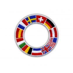 International shield with flags
