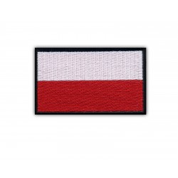 Flag of Poland ( 7,2 cm x 4,5 cm ) black edge
